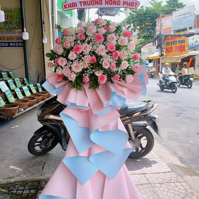 Hình ảnh hoa giao hàng thực tế