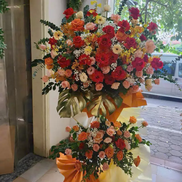 Hình ảnh hoa giao hàng thực tế