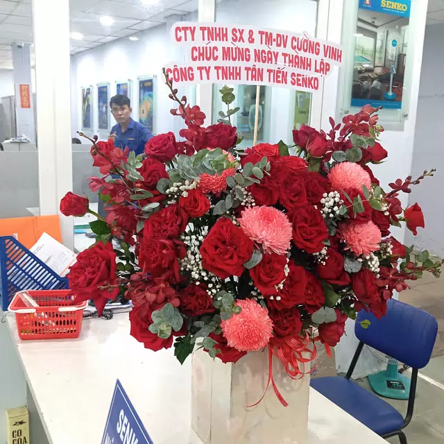 Hình ảnh hoa giao hàng thực tế
