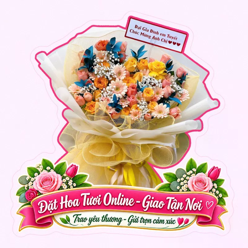 Cửa Hàng Hoa Tươi Xã Định Mỹ An Giang - Thiết Kế Hoa Theo Yêu Cầu
