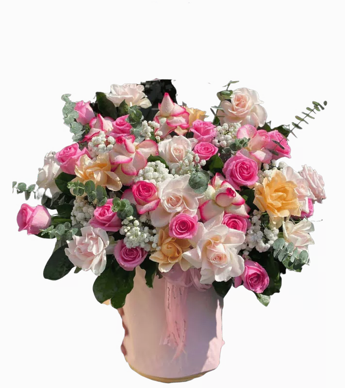 Hộp Hoa Hồng Pastel Nhẹ Nhàng